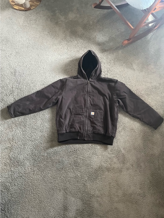 Carhartt Other - Carhartt Dark Brown Hooded Work Jacket 2XL
